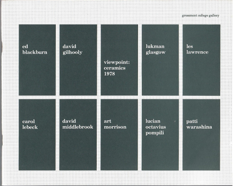 Image for CERAMICS 1978; VIEWPOINT: