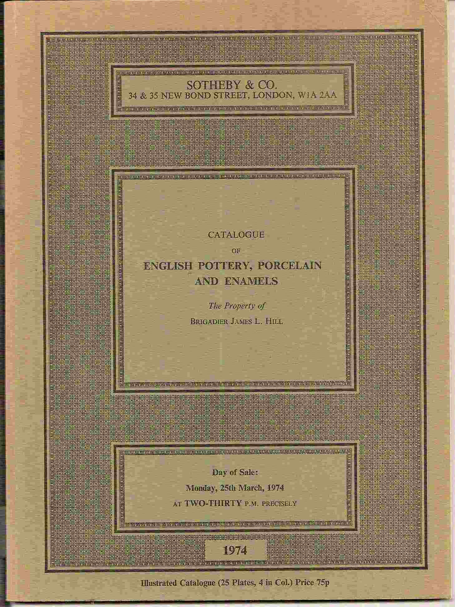 Image for Catalogue of ENGLISH POTTERY, PORCELAIN & ENAMELS