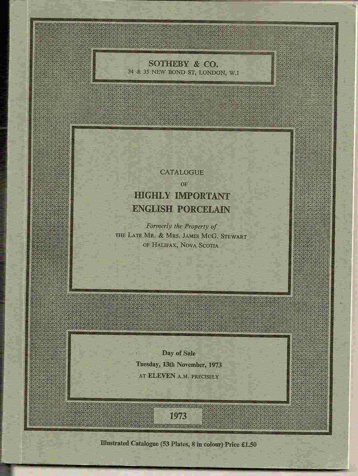 Image for Catalogue of HIGHLY IMPORTANT ENGLISH PORCELAIN
