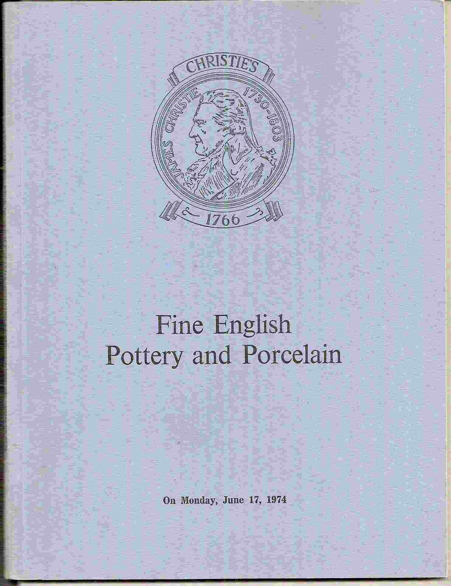 Image for Catalogue of FINE ENGLISH POTTERY & PORCELAIN