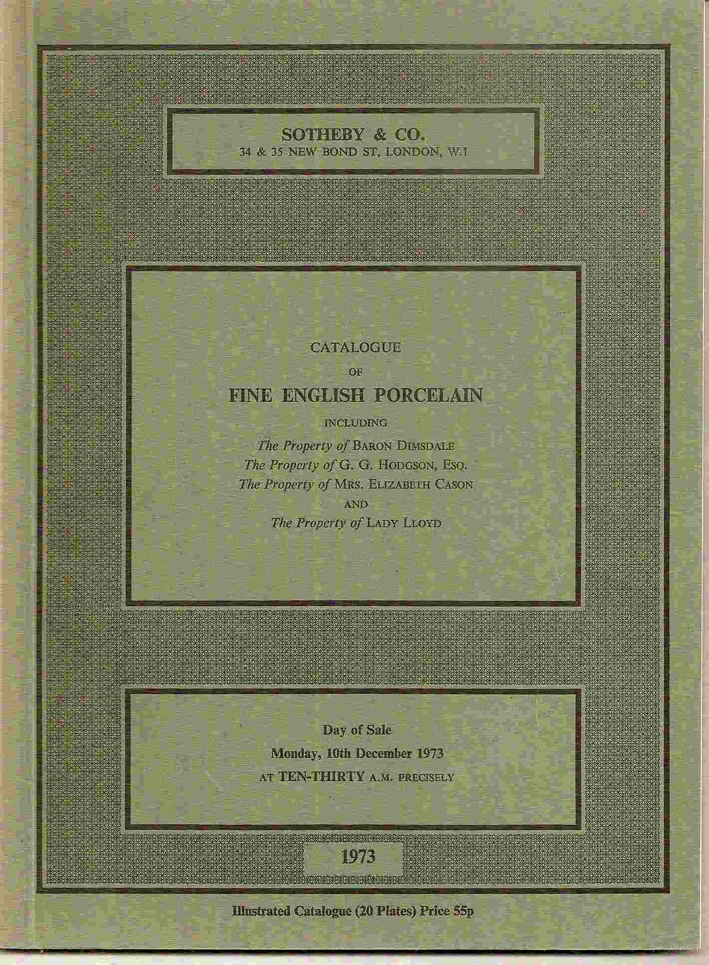 Image for Catalogue of FINE ENGLISH PORCELAIN