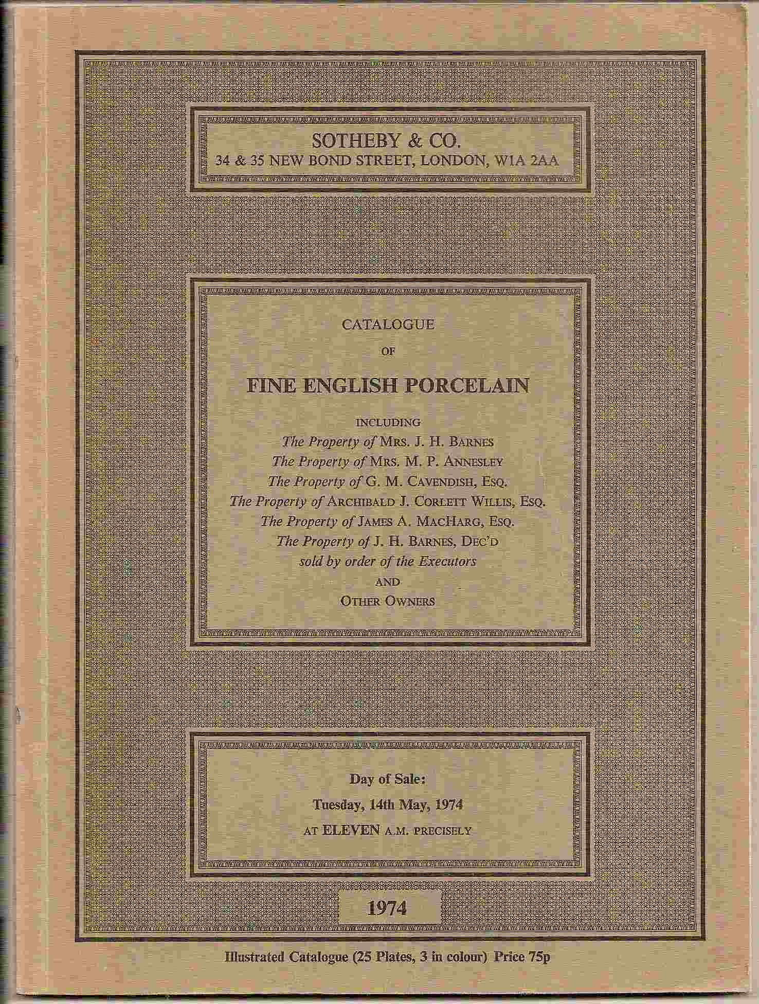 Image for Catalogue of FINE ENGLISH PORCELAIN