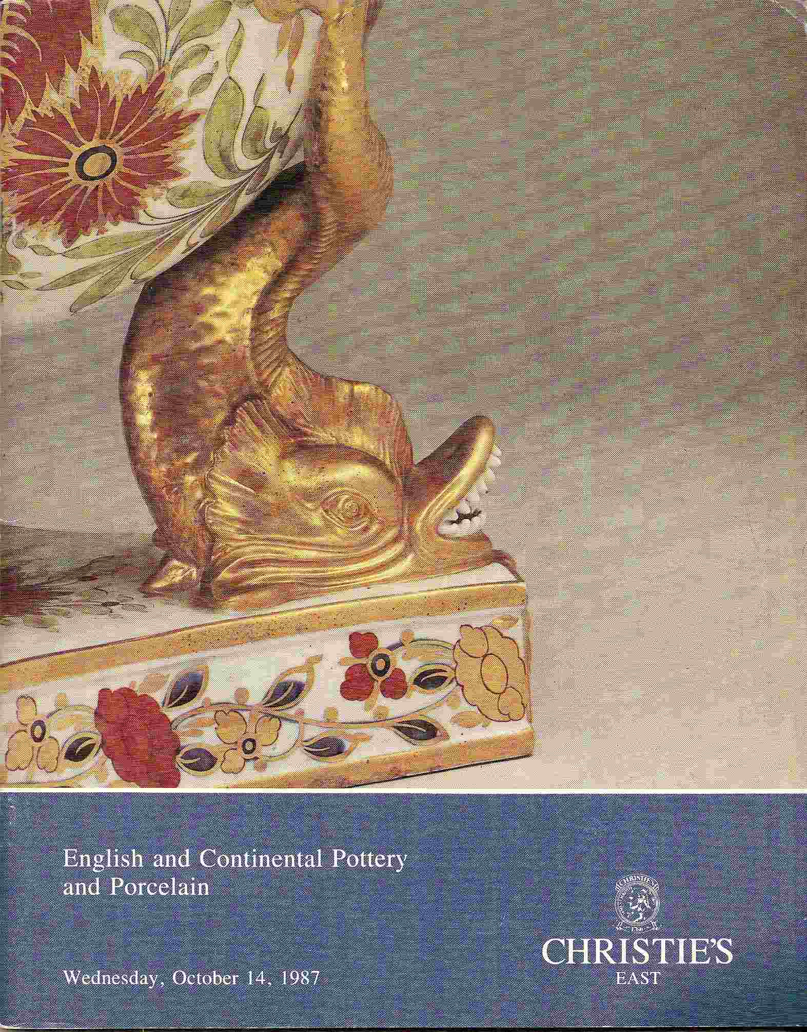 Image for Wednesday, October 14, 1987; ENGLISH & CONTINENTAL POTTERY & PORCELAIN