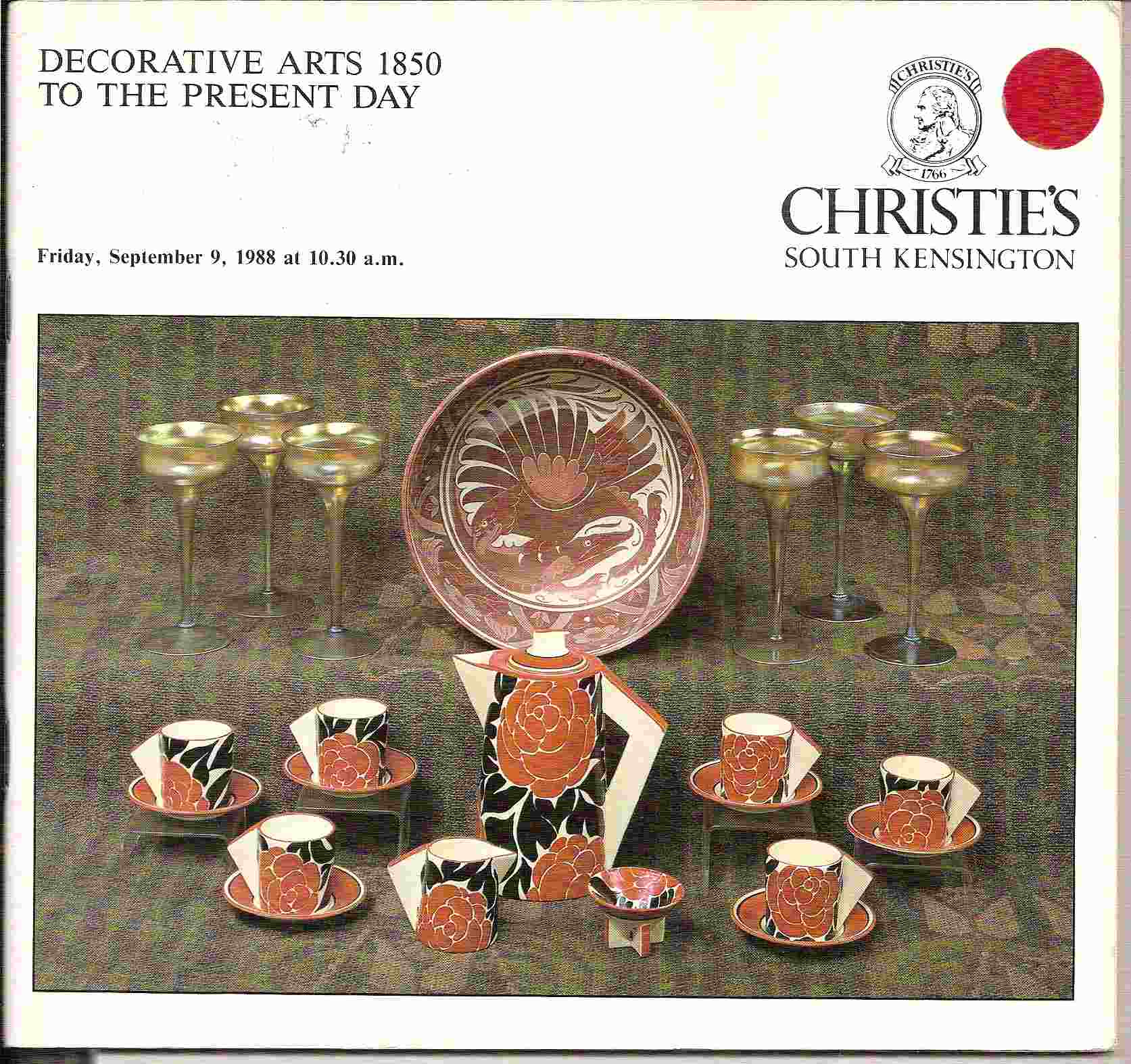 Image for DECORATIVE ARTS 1850 TO THE PRESENT DAY Friday, September 9, 1988