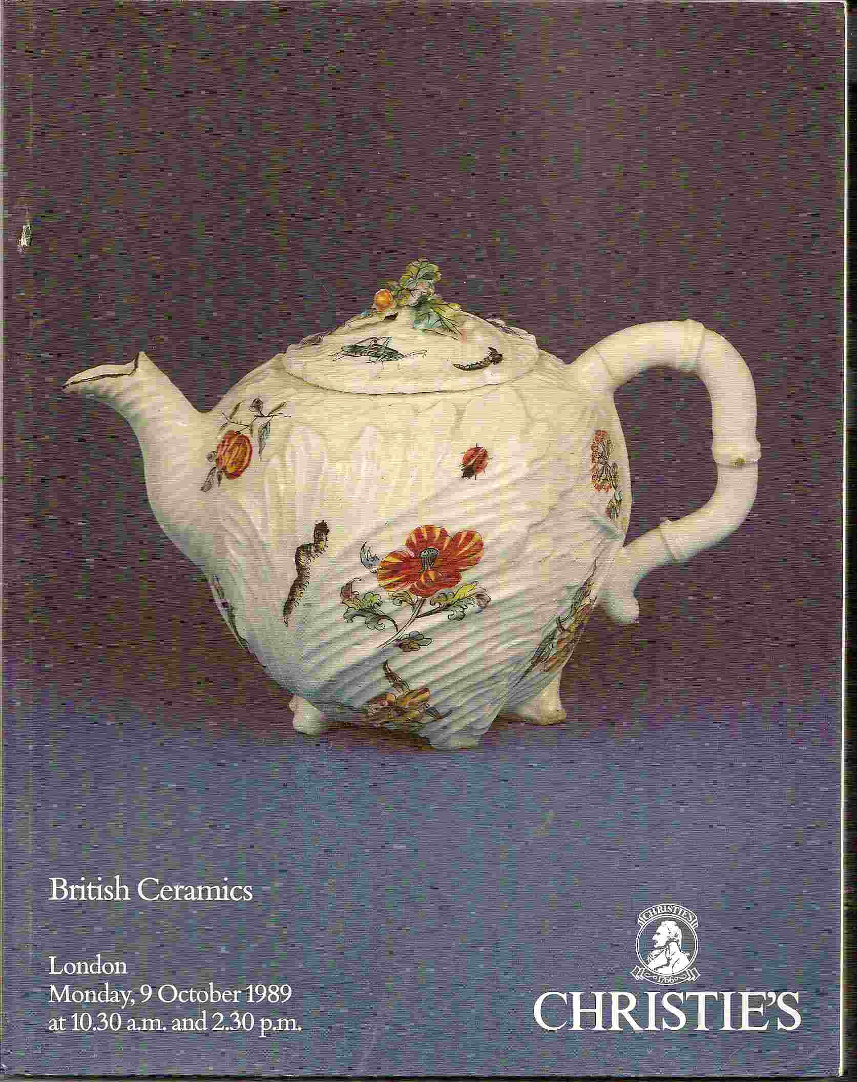 Image for BRITISH CERAMICS OF THE 18th & 19th CENTURIES Monday, 9 October 1989