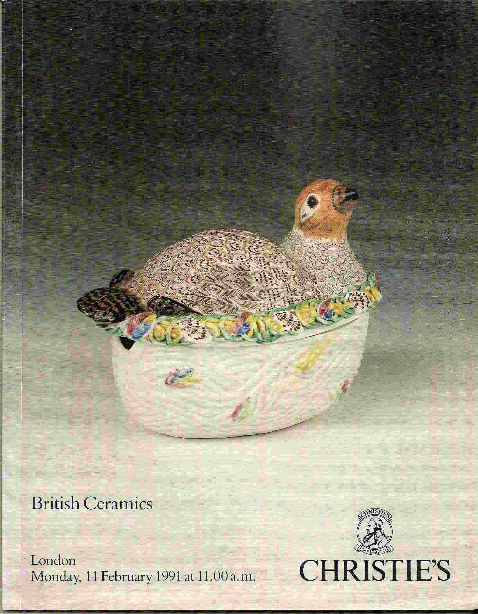 Image for BRITISH CERAMICS OF THE 17th, 18th & 19th CENTURIES Monday, 11 February 1991