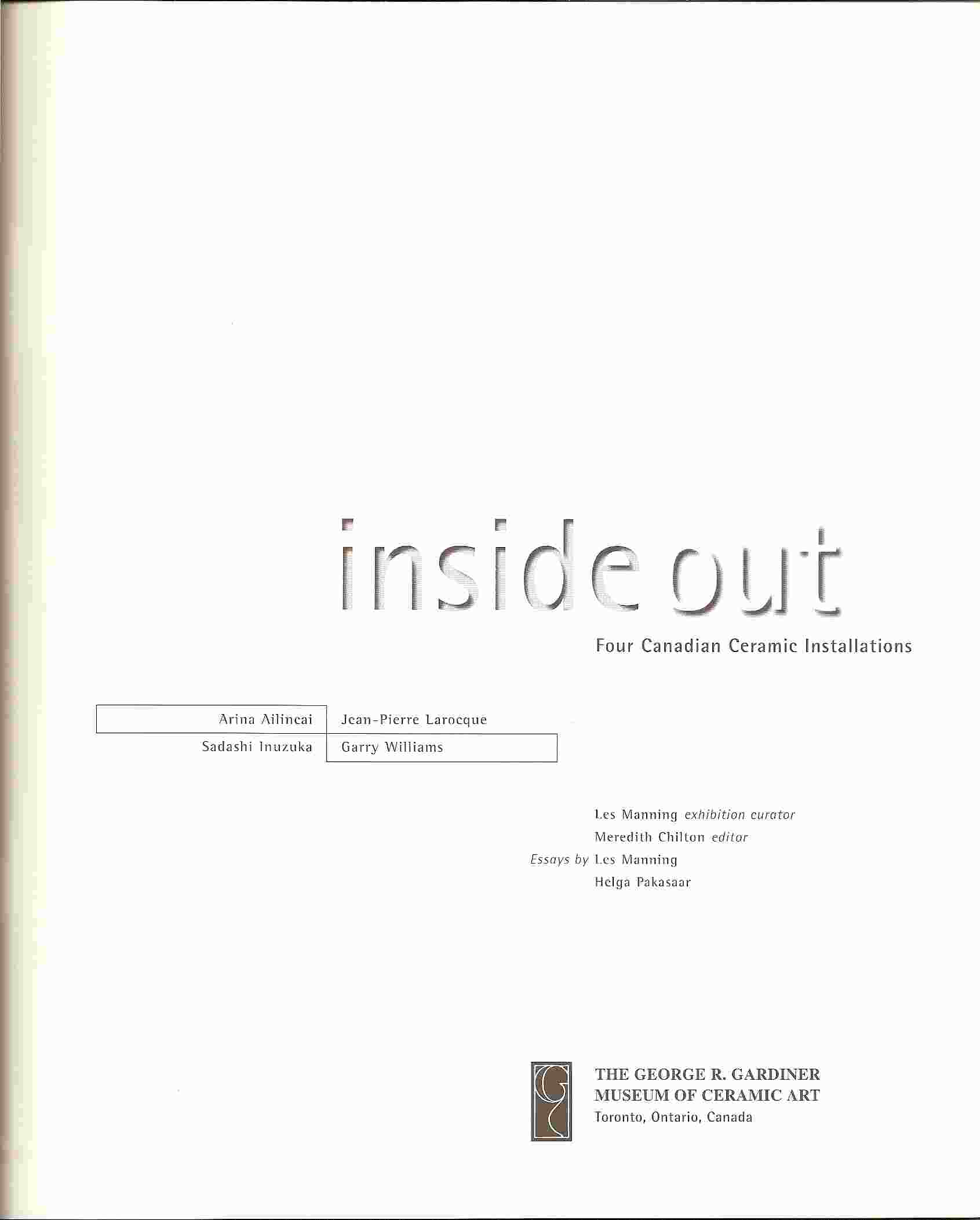 Image for INSIDE OUT: Four Canadian Ceramic Installations