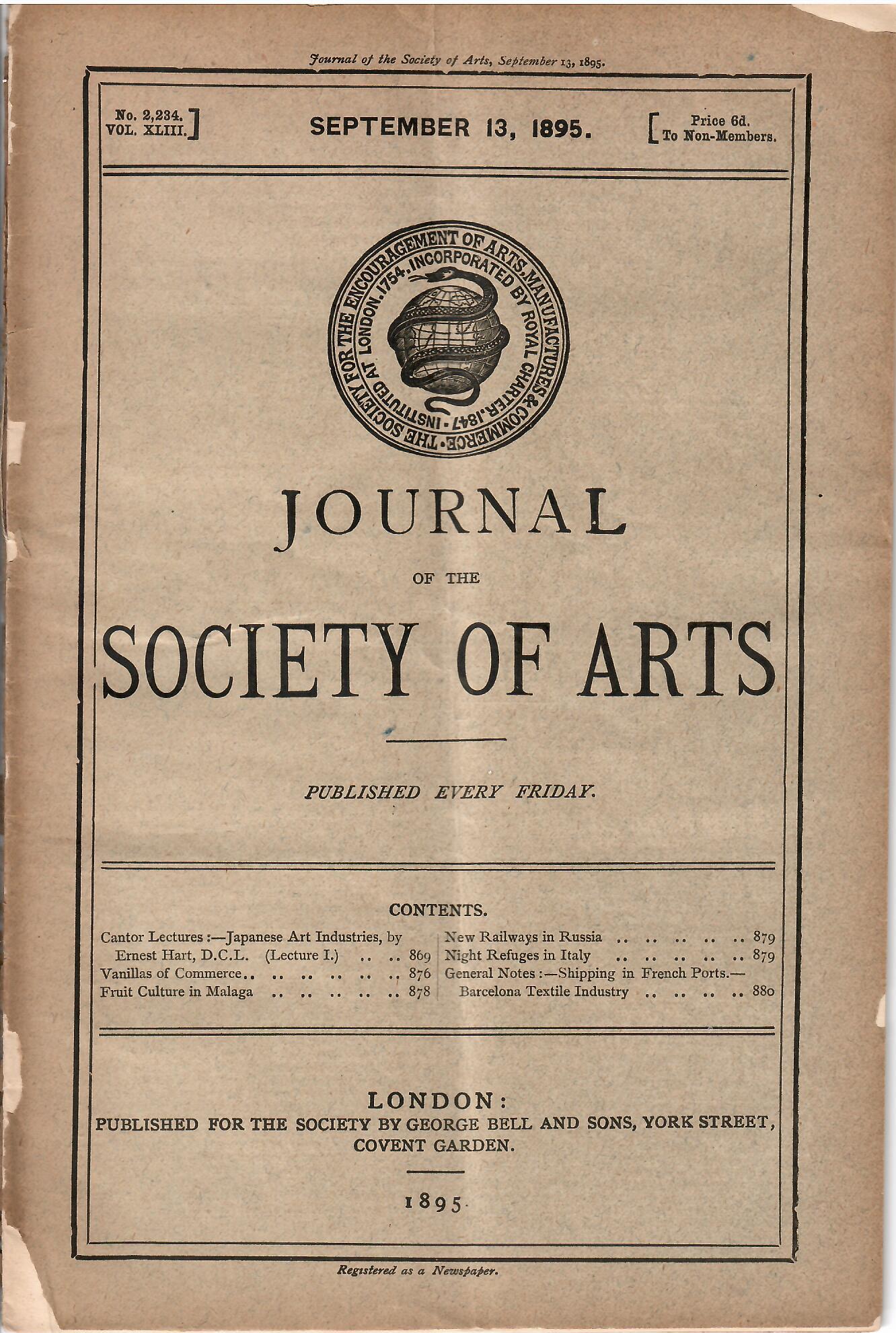 Image for Lecture I (Dated Sept 13, 1895) & Lecture II (Dated Sept 20, 1895); JAPANESE ART INDUSTRIES