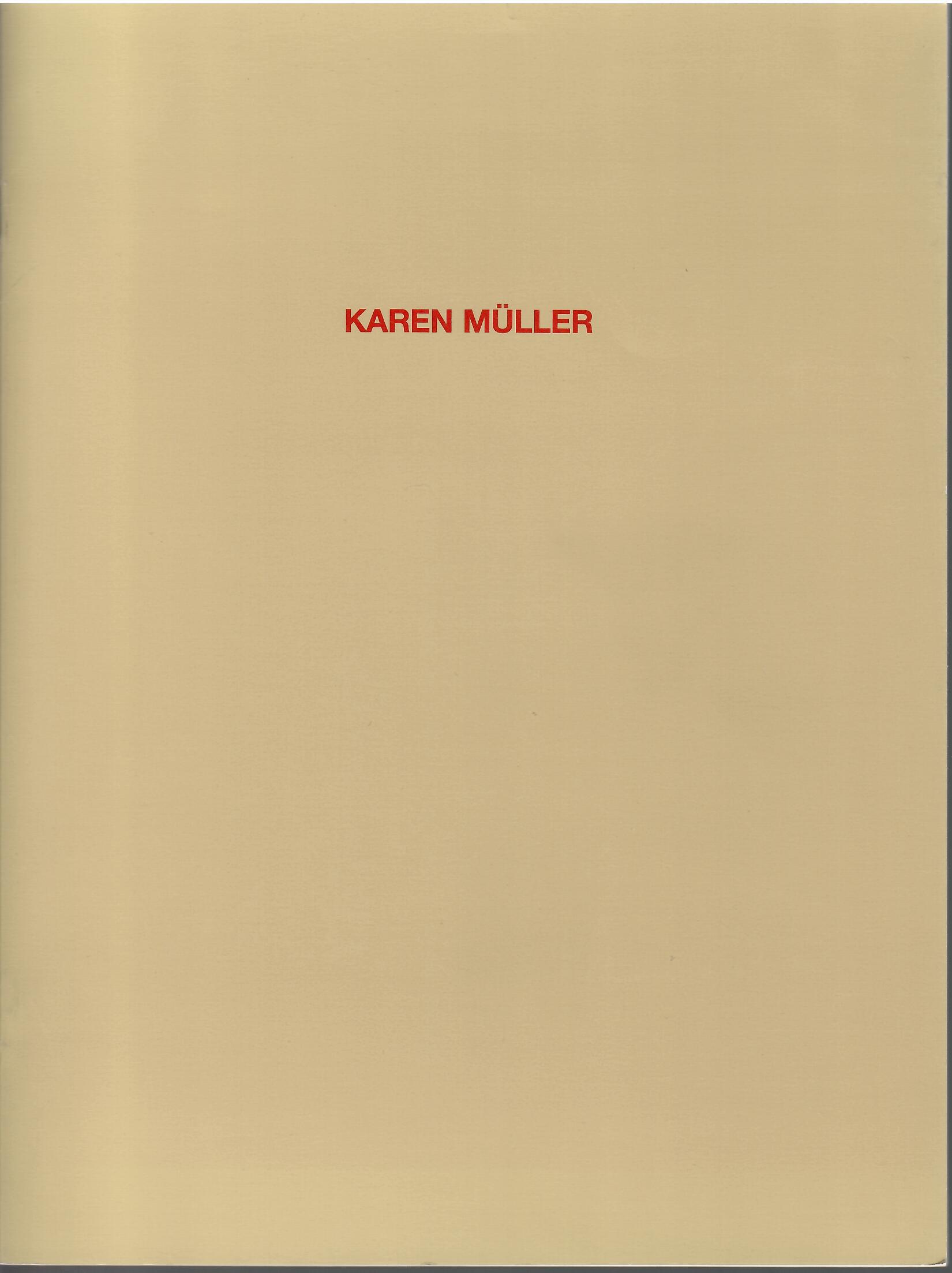 Monograph; KAREN MULLER