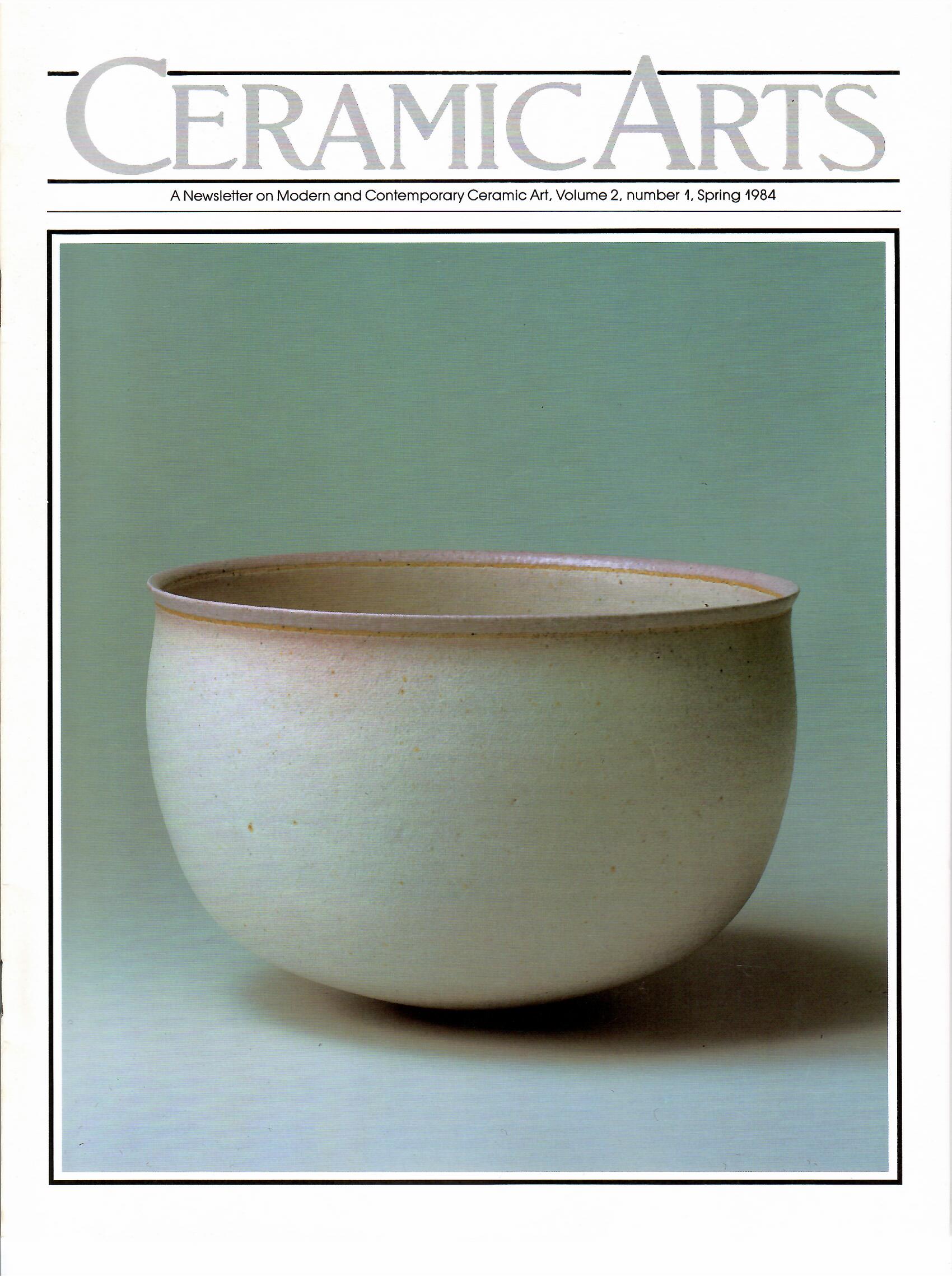 Image for Volume 2, Number 1, Spring 1984; CERAMIC ARTS