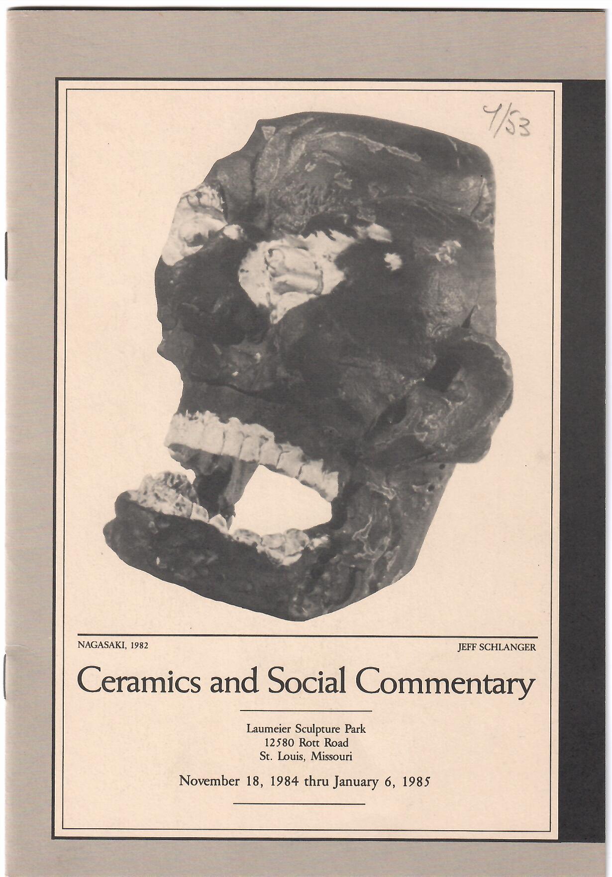 Image for November 18, 1984 Thru January 6, 1985; CERAMICS AND SOCIAL COMMENTARY